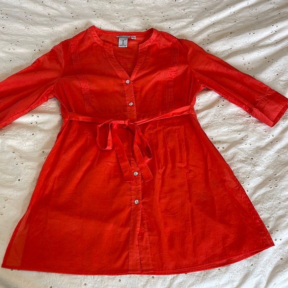 🌸Tristan 100% cotton button up tunic blouse - Picture 1 of 10